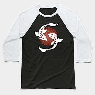 Yin yang skull fishes Baseball T-Shirt